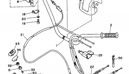 Steering Handle Cable for квадроцикла YAMAHA WARRIOR (YFM350XJ)1997 year 