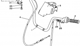 Steering Handle Cable for квадроцикла YAMAHA KODIAK 4WD (YFM400FWH_)1996 year 
