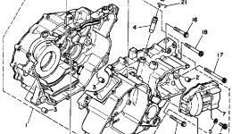 Крышка картера для квадроцикла YAMAHA MOTO-4 (YFM350ERU)1988 г. 