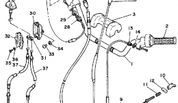 Handlebar - Cable для квадроцикла YAMAHA MOTO-4 (YFM200N)1985 г. 
