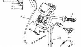 Steering Handle Cable для квадроцикла YAMAHA WOLVERIINE (YFM35FXJ_M)1997 г. 