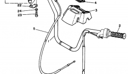 Steering Handle Cable for квадроцикла YAMAHA BIG BEAR 4WD (YFM350FWG_)1995 year 