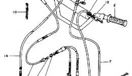 Handlebar - Cable для квадроцикла YAMAHA YT175J1982 г. 