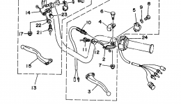 Handle Switch Lever for квадроцикла YAMAHA TIMBERWOLF 2WD (YFB250UJ_M)1997 year 
