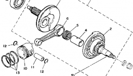 Crankshaft-Piston для квадроцикла YAMAHA BADGER (YFM80D)1992 г. 