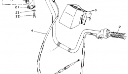 Handlebar Cable для квадроцикла YAMAHA KODIAK 4WD (YFM400FWE_)1993 г. 
