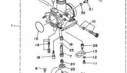 Карбюратор для квадроцикла YAMAHA TIMBERWOLF 4WD (YFB250FWF)1994 г. 