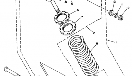 Rear Shocks для квадроцикла YAMAHA WARRIOR (YFM350XB_M)1991 г. 