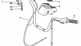 Steering Handle Cable for квадроцикла YAMAHA BIG BEAR 4WD (YFM350FWH_)1996 year 