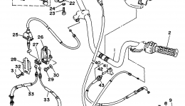 Steering Handle Cable для квадроцикла YAMAHA TIMBERWOLF 2WD (YFB250UJ_M)1997 г. 