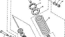 Rear Shocks для квадроцикла YAMAHA BANSHEE (YFZ350W)1989 г. 