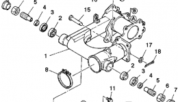 Swing Arm-Rear Shocks for квадроцикла YAMAHA MOTO-4 (YFM250B)1991 year 