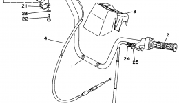 Steering Handle Cable for квадроцикла YAMAHA BIG BEAR 2WD (YFM350UJ_M)1997 year 