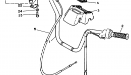 Steering Handle Cable для квадроцикла YAMAHA BIG BEAR 4WD (YFM350FWG)1995 г. 