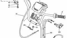Steering Handle Cable для квадроцикла YAMAHA WOLVERINE 4WD (YFM350FXLC) CA1999 г. 