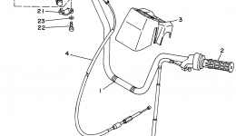 Steering Handle Cable for квадроцикла YAMAHA KODIAK 4WD (YFM400FWG_)1995 year 