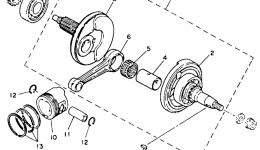 Crankshaft - Piston для квадроцикла YAMAHA CHAMP (YFM100U)1988 г. 