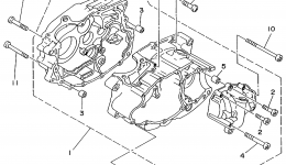 Крышка картера для квадроцикла YAMAHA BEAR TRACKER 2WD (YFM250XLC) CA1999 г. 