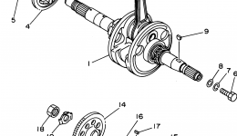 Crankshaft - Piston для квадроцикла YAMAHA WOLVERINE (YFM35FXG_M)1995 г. 