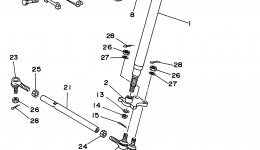 Steering для квадроцикла YAMAHA TIMBERWOLF 4WD (YFB250FWG_MNH)1995 г. 