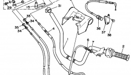 Steering Handle Cable для квадроцикла YAMAHA BREEZE (YFA1G)1995 г. 