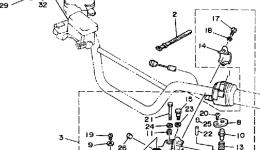 Handle Switch-Lever for квадроцикла YAMAHA BANSHEE (YFZ350B_MN)1991 year 