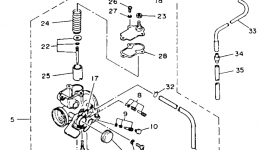 Air Filter - Carburetor для квадроцикла YAMAHA CHAMP (YFM100T)1987 г. 
