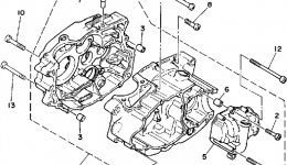 Крышка картера для квадроцикла YAMAHA MOTO-4 (YFM200DXW)1989 г. 