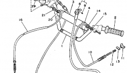 Handlebar - Cable для квадроцикла YAMAHA YTM225DRN1985 г. 