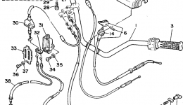 Steering Handle- Cable для квадроцикла YAMAHA MOTO-4 (YFM350ERF)1994 г. 