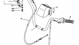 Steering Handle - Cable for квадроцикла YAMAHA BIG BEAR 4WD (YFM350FWJ_)1997 year 