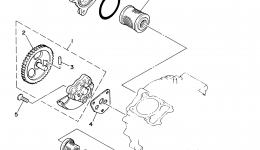 OIL PUMP for квадроцикла YAMAHA BRUIN 250 2WD (YFM25BV)2006 year 