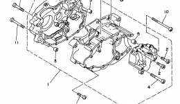 Крышка картера для квадроцикла YAMAHA TIMBERWOLF 2WD (YFB250UJ)1997 г. 