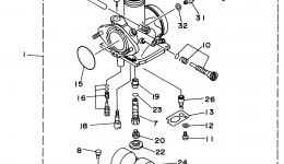 Карбюратор для квадроцикла YAMAHA TIMBERWOLF 4WD (YFB250FWG)1995 г. 