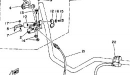 Handle Switch-Lever for квадроцикла YAMAHA MOTO-4 (YFM250B)1991 year 