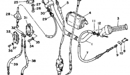 Handlebar-Cable for квадроцикла YAMAHA MOTO-4 (YFM350ERU)1988 year 