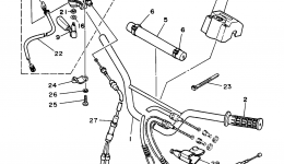 Steering Handle Cable для квадроцикла YAMAHA BANSHEE (YFZ350J_MN)1997 г. 