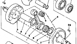 Crankshaft - Piston для квадроцикла YAMAHA YT175J1982 г. 