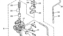 Air Cleaner - Carburetor для квадроцикла YAMAHA BADGER (YFM80T)1987 г. 