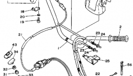 Handlebar-Cable for квадроцикла YAMAHA WARRIOR (YFM350XB)1991 year 