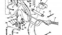 Steering Handle Cable для квадроцикла YAMAHA BLASTER (YFS200J)1997 г. 