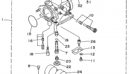 Карбюратор для квадроцикла YAMAHA TIMBERWOLF 4WD (YFB250FWK)1998 г. 