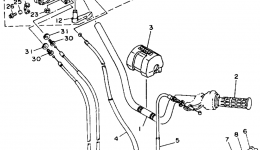 Handlebar - Cable для квадроцикла YAMAHA BADGER (YFM80E)1993 г. 