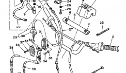 Steering Handle Cable для квадроцикла YAMAHA BLASTER (YFS200K)1998 г. 