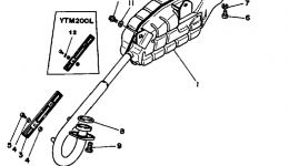 Exhaust для квадроцикла YAMAHA YTM200L (YTM200K)1983 г. 