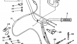 Steering Handle Cable for квадроцикла YAMAHA WARRIOR (YFM350XH)1996 year 