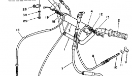 Handlebar-Cable для квадроцикла YAMAHA YTM225DRS1986 г. 