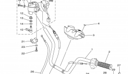 Steering Handle Cable для квадроцикла YAMAHA GRIZZLY 350 HUNTING (YFM350DHEH)2014 г. 
