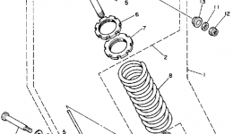 Rear Shocks for квадроцикла YAMAHA WARRIOR (YFM350XA)1990 year 