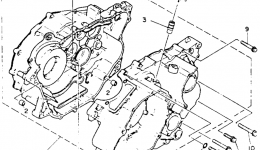 Крышка картера для квадроцикла YAMAHA WARRIOR (YFM350XE_M)1993 г. 